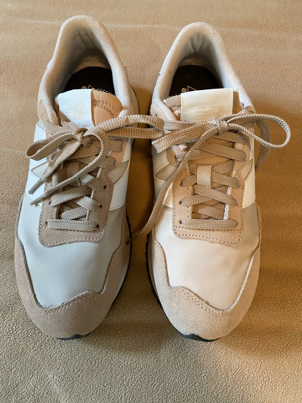 New Balance Cream & White Women's Sneakers